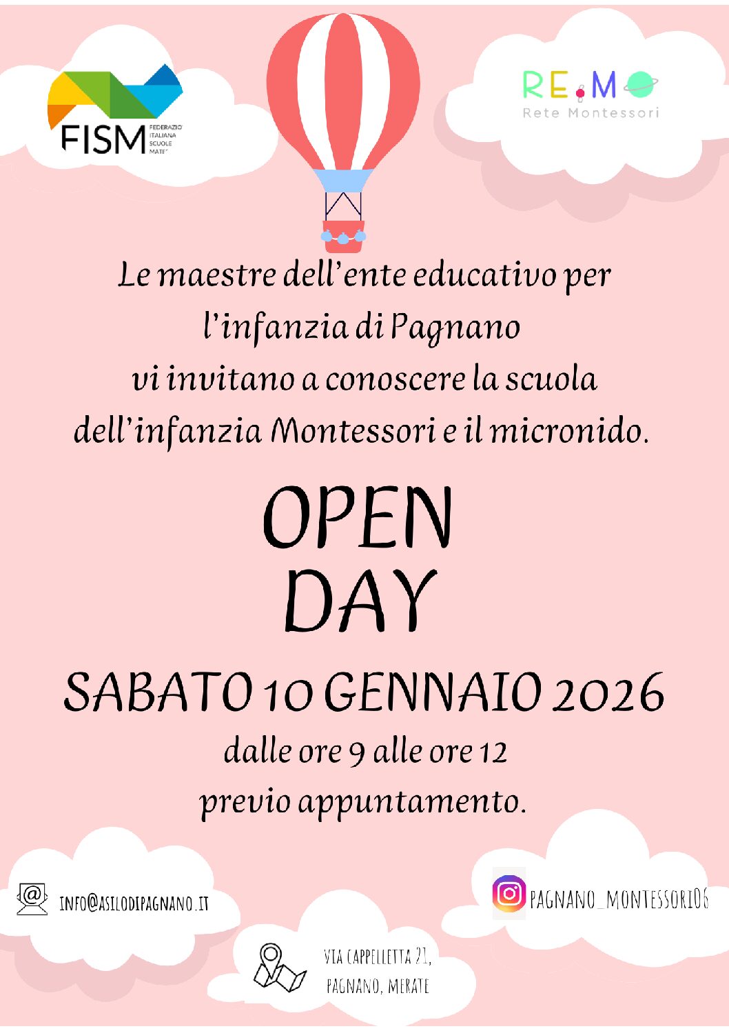 OPEN DAY SABATO 10 GENNAIO 2026